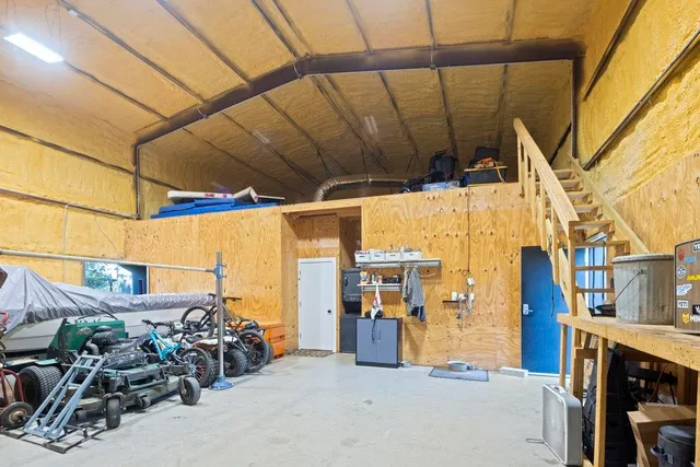 a view of a bike garage