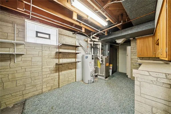 a view of storage and utility room