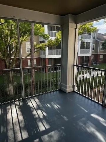 a view of a balcony