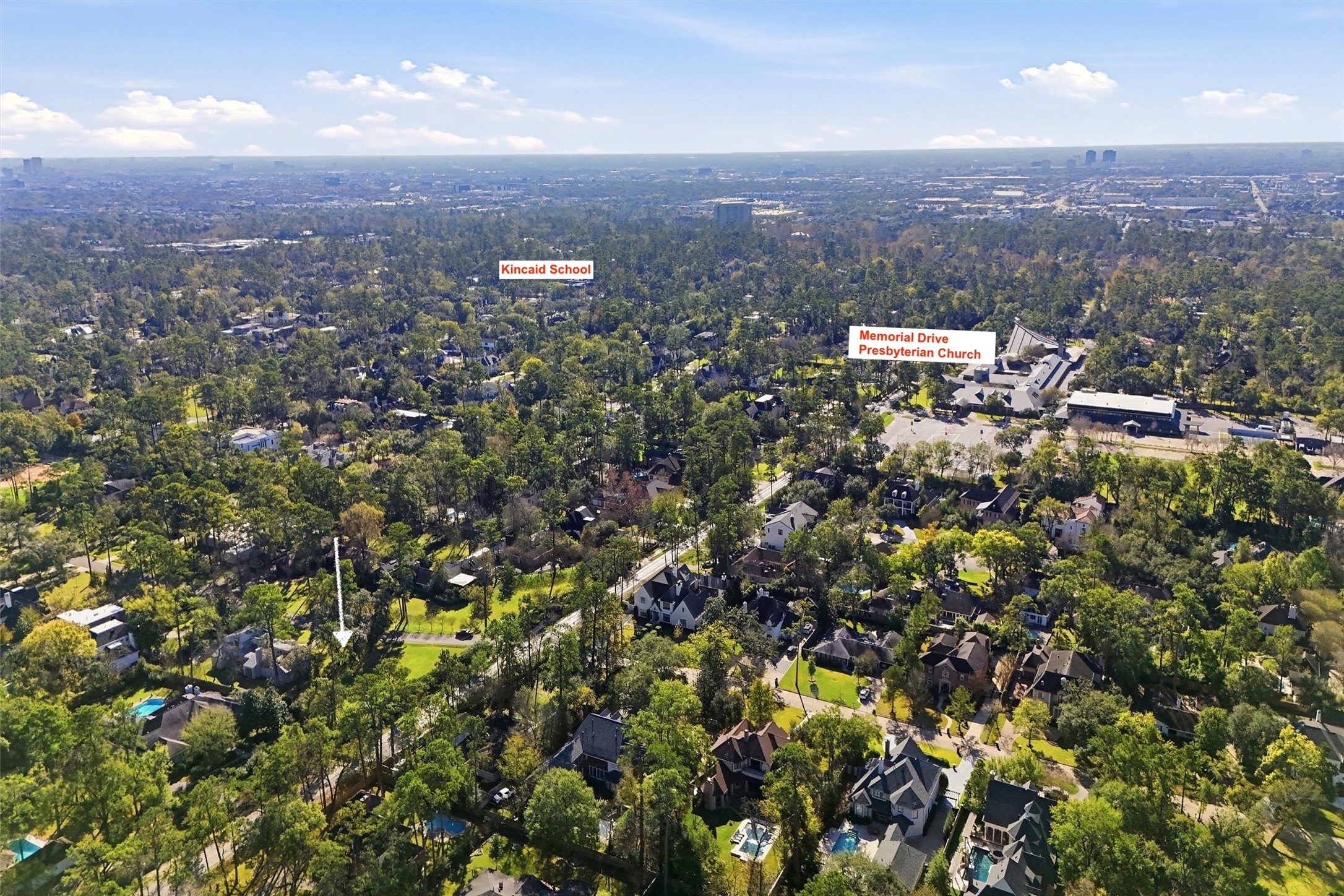 320 Blalock Road Piney Point Village, TX 77024 - Photo 19 of 22 an aerial view of residential houses with city view