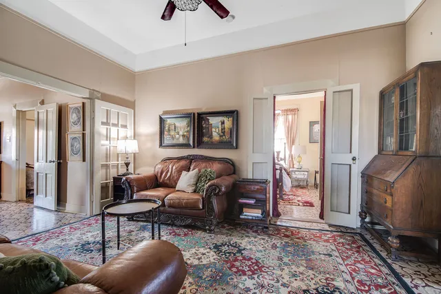 a living room with furniture or couch and a window