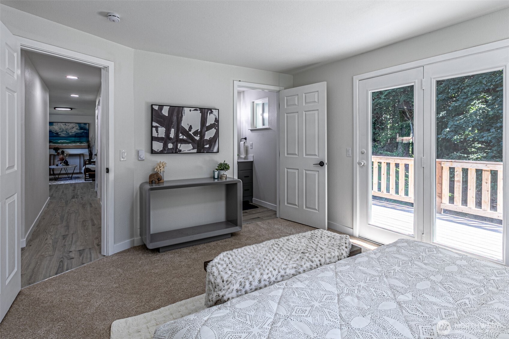14224 180th Avenue Southeast Renton, WA 98059 - Photo 17 of 26 a bedroom with bed and large window