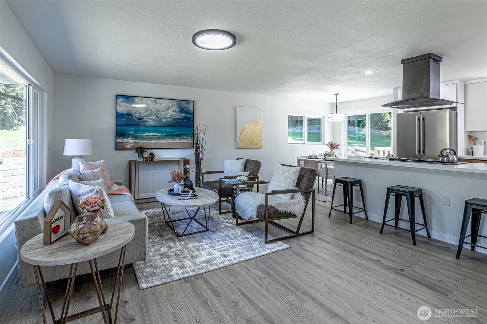 14224 180th Avenue Southeast Renton, WA 98059 - Photo 21 of 26 a living room with furniture and a flat screen tv