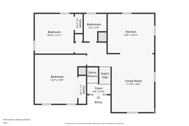 a front view of a house with a space