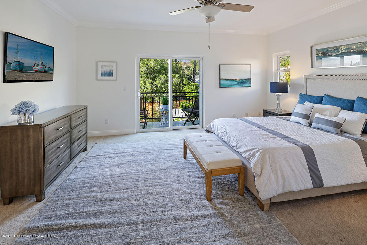 7215 Summitrose Street Tujunga, CA 91042 - Photo 38 of 47 a bedroom with a bed and a flat screen tv