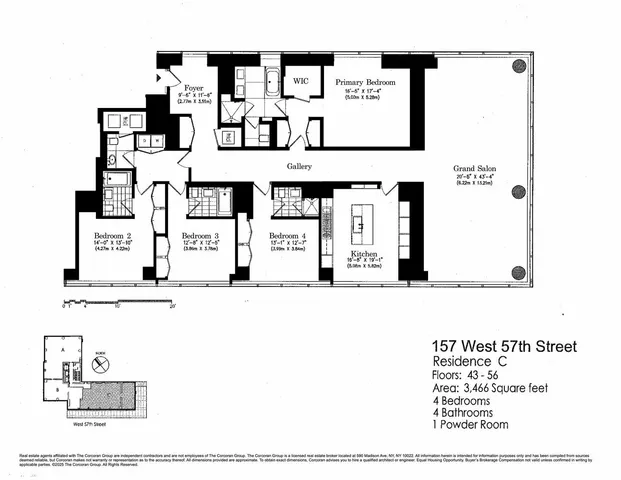 $20,995,000 | 157 West 57th Street, Unit 56C | Midtown Central