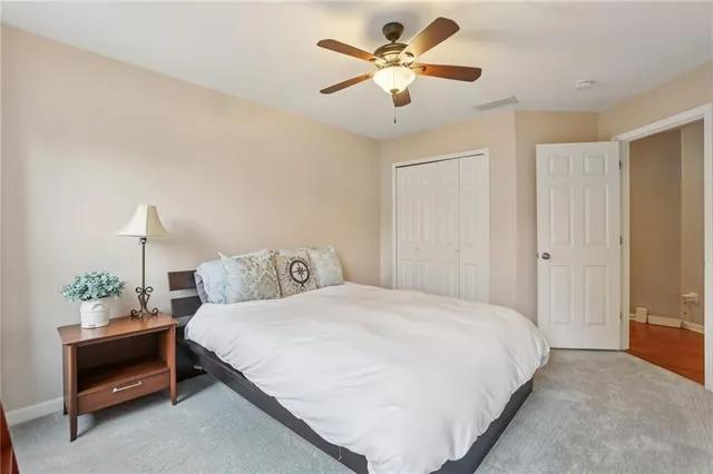 a backyard of a house with lots of green space