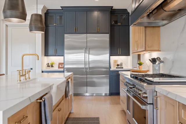 a workspace with furniture and a window