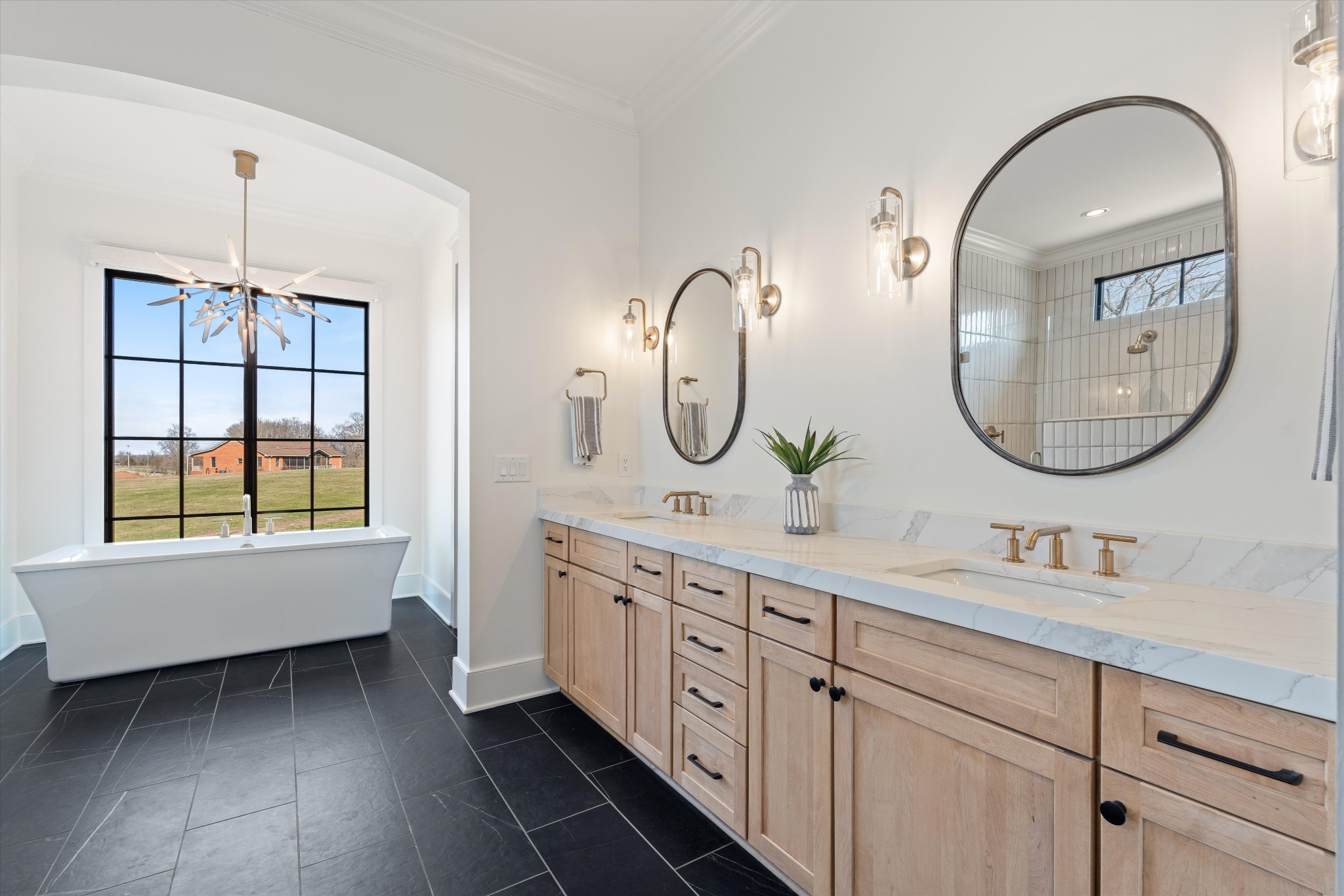 2996 South Rutland Road Mount Juliet, TN 37122 - Photo 27 of 89 a bathroom with a double vanity sink and a mirror