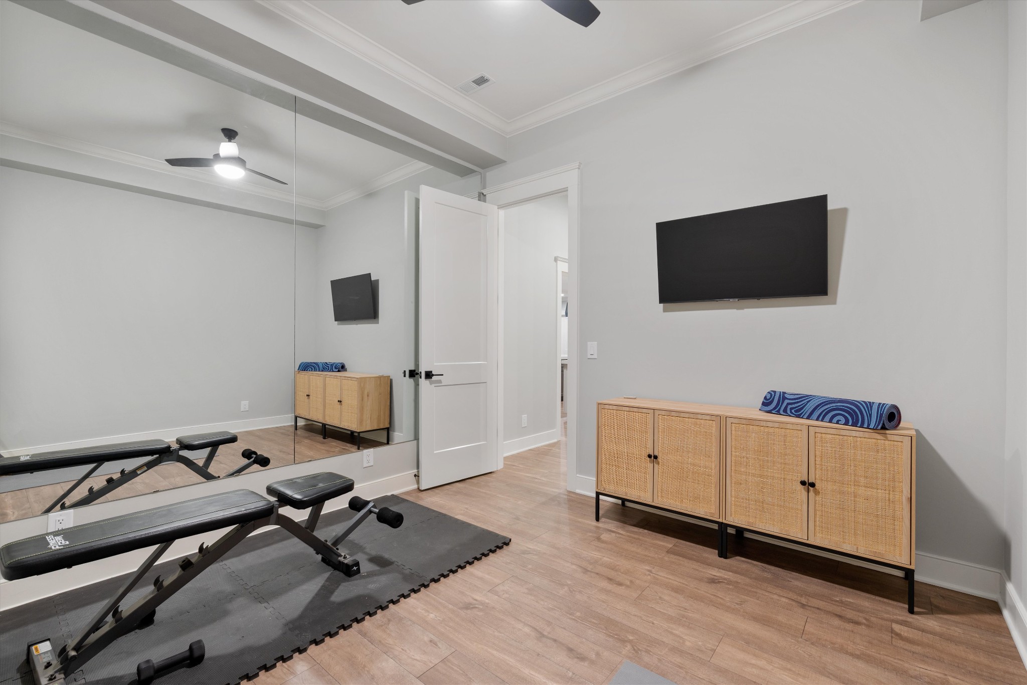 2996 South Rutland Road Mount Juliet, TN 37122 - Photo 60 of 89 a view of workspace with wooden floor and windows