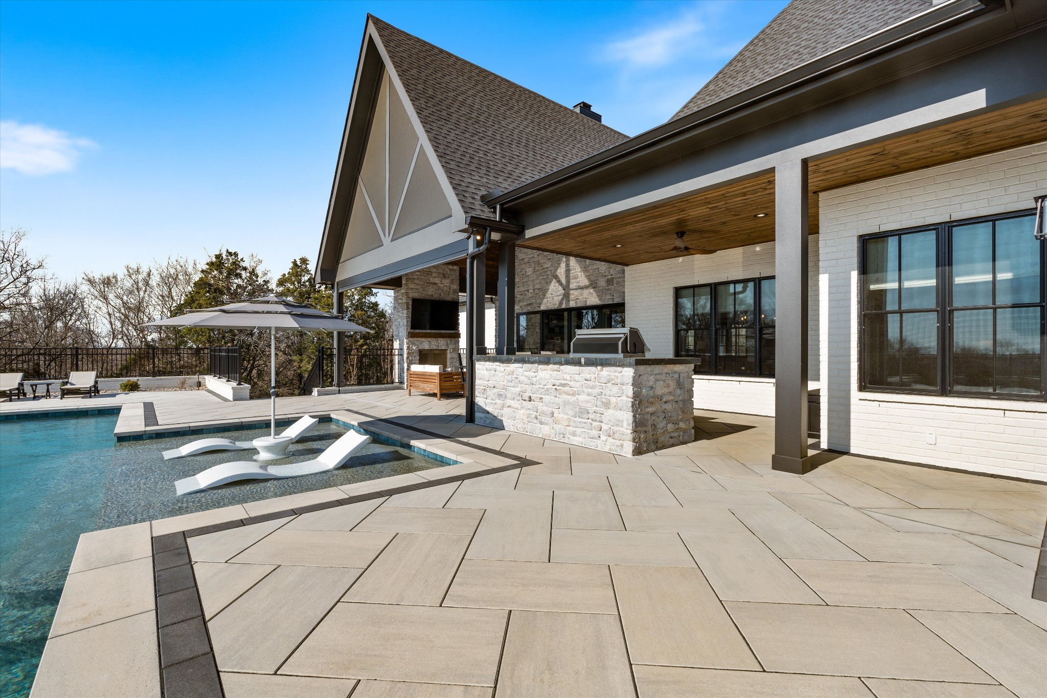 2996 South Rutland Road Mount Juliet, TN 37122 - Photo 68 of 90 a view of a patio with table and chairs with wooden floor and fence