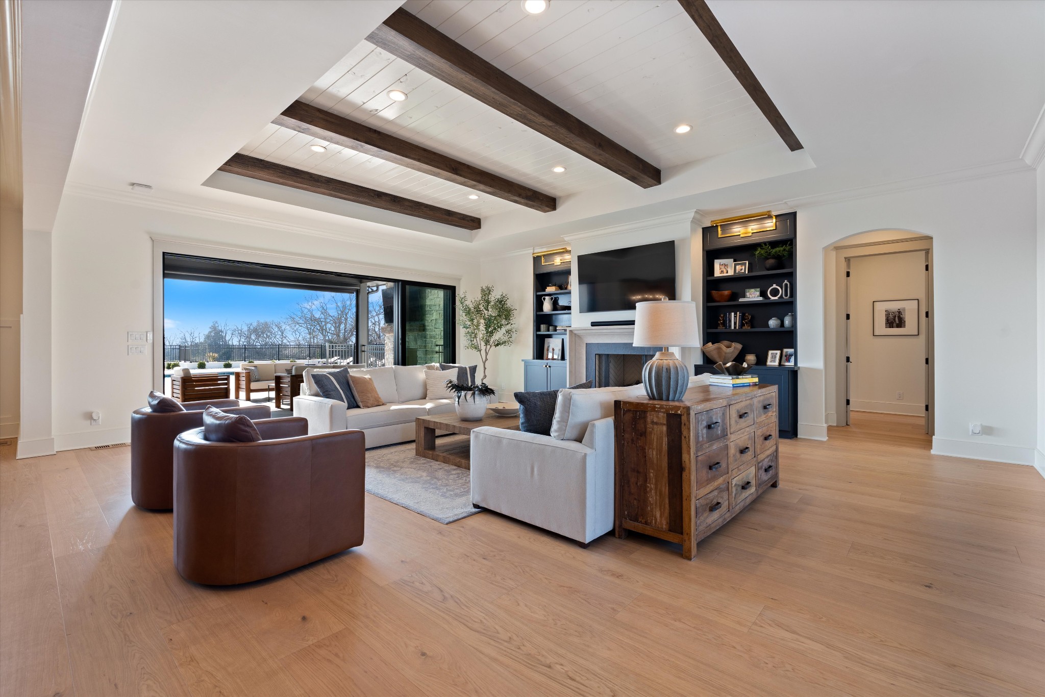 2996 South Rutland Road Mount Juliet, TN 37122 - Photo 9 of 90 a living room with furniture and a fireplace