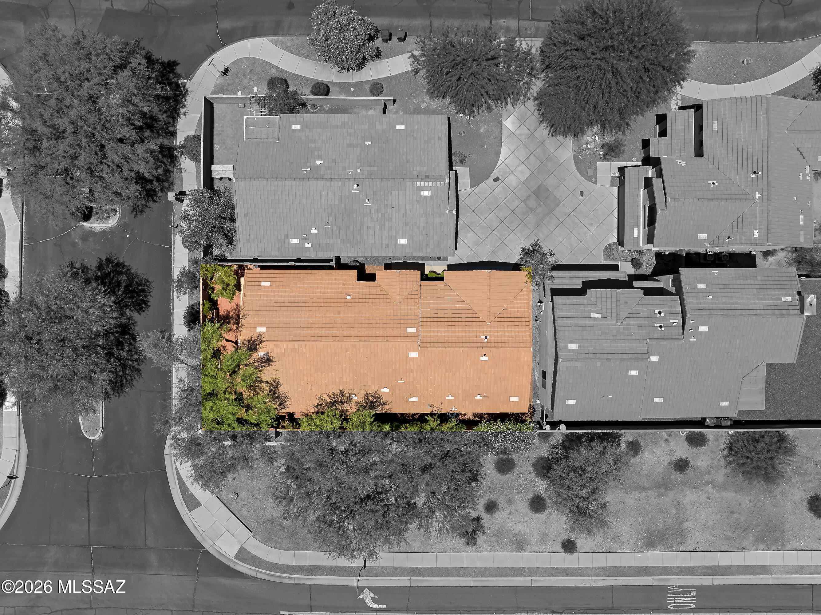 3396 North Camino Rio Colorado Tucson, AZ 85712 - Photo 32 of 32 an aerial view of a house with a yard