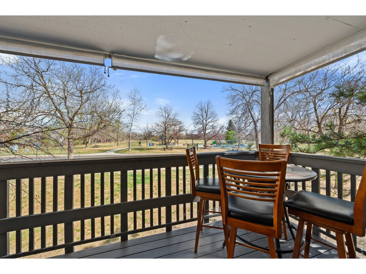 3363 Oneal Parkway, Unit 35 Boulder, CO 80301 - Photo 17 of 44 Covered Deck with views of the East and Park. Canopy Awnings Can Come Down for Privacy.