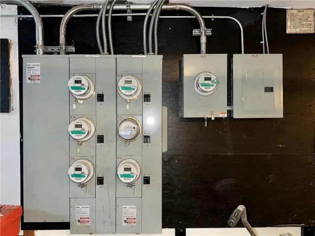 a view of a room with racks