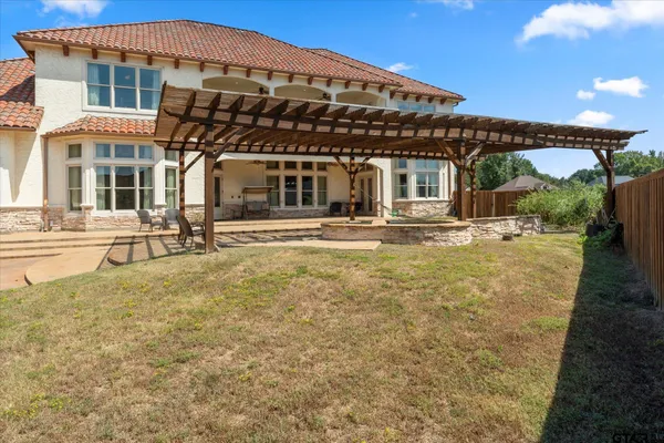 front view of a building with a yard