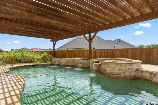 a view of a backyard with a garden