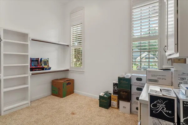 a view of a storage and utility room