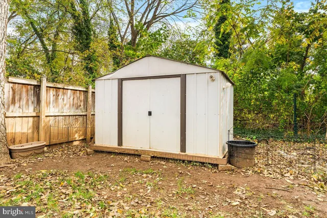 a backyard of a house with a sink