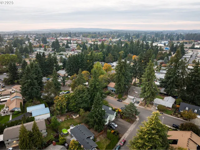 an aerial view of multiple house