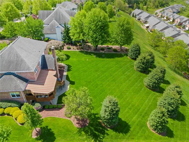 an aerial view of multiple house