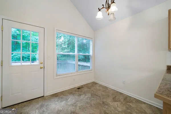 an empty room with a window