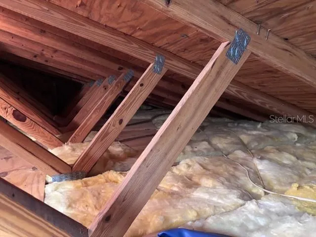 a view of wooden staircase