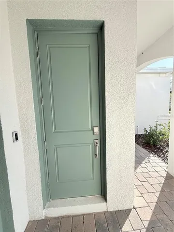 a view of front door