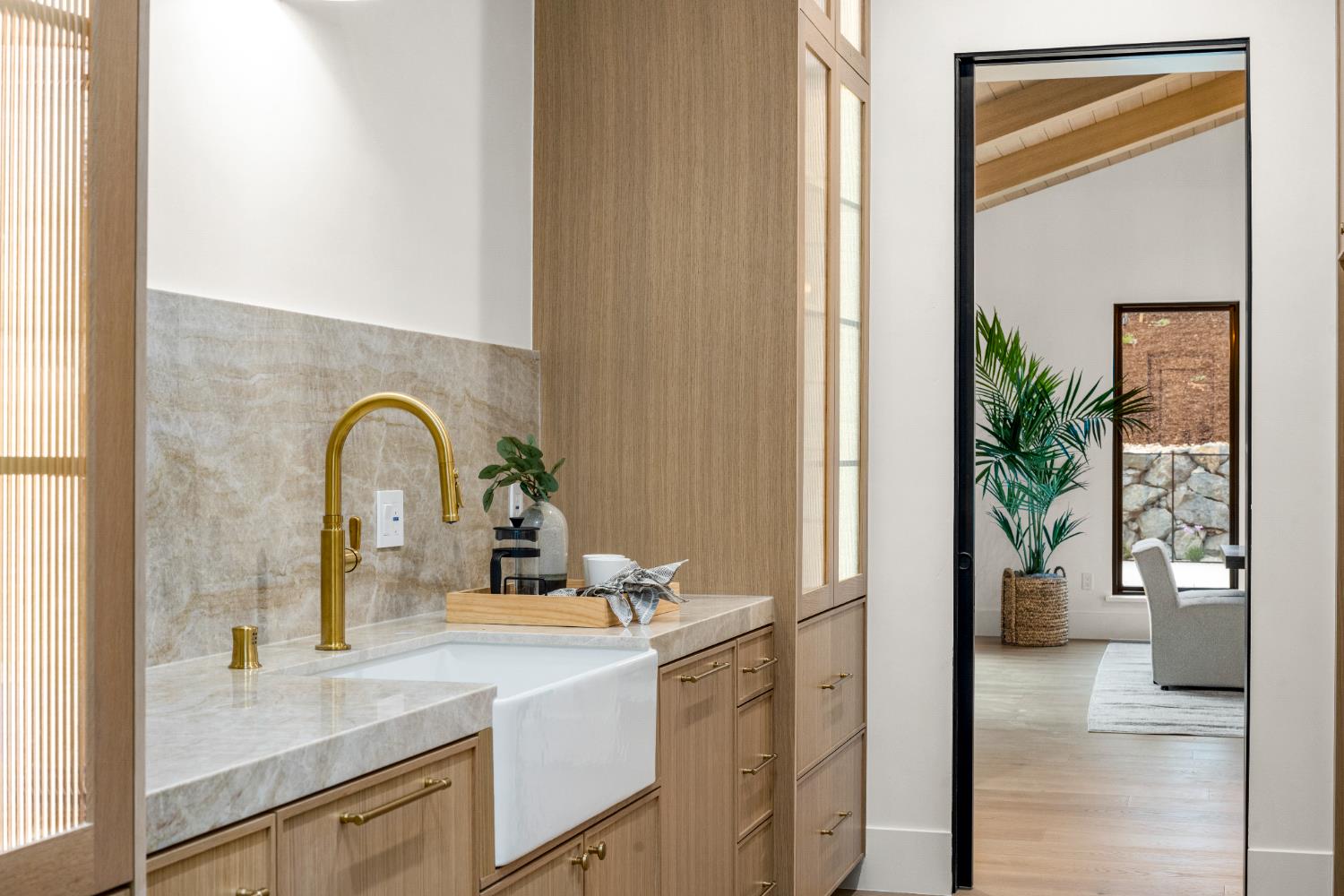3140 Rattlesnake Road Newcastle, CA 95658 - Photo 15 of 78 a kitchen with a sink and a large mirror