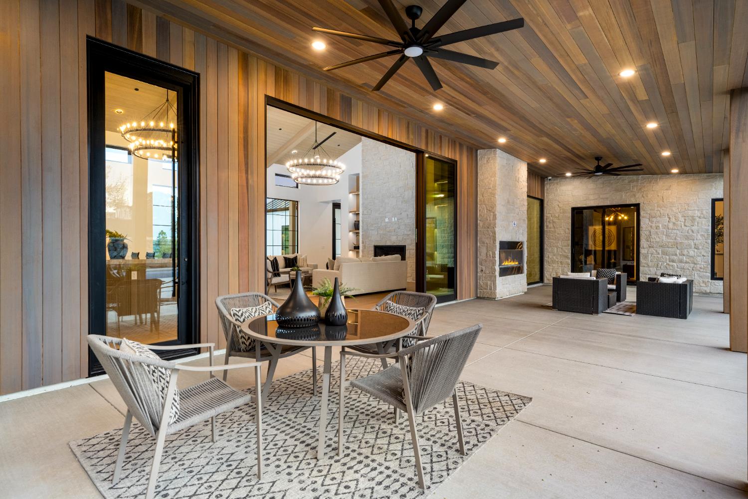 3140 Rattlesnake Road Newcastle, CA 95658 - Photo 45 of 78 a dining room with furniture and a floor to ceiling window