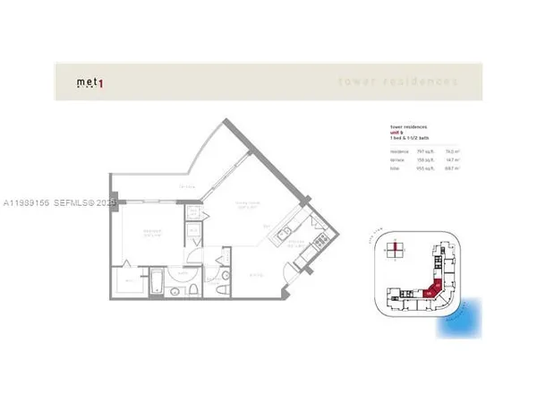 $3,200 | 300 South Biscayne Boulevard, Unit PH3805, Miami, FL 33131