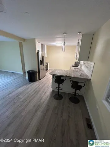 a workspace with furniture