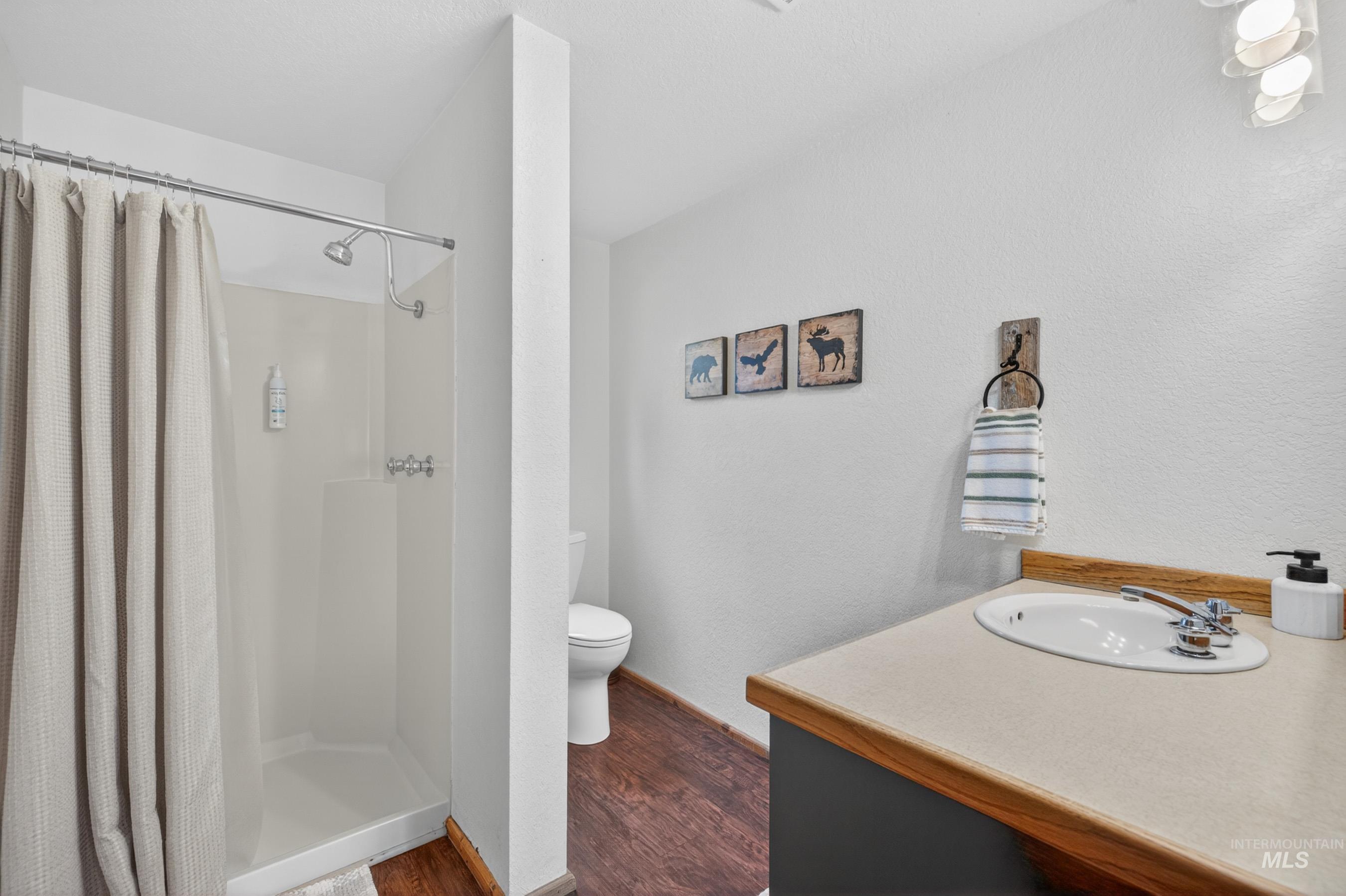 14170 Jefferson Road McCall, ID 83638 - Photo 12 of 31 The downstairs guest bathroom with walk-in shower.