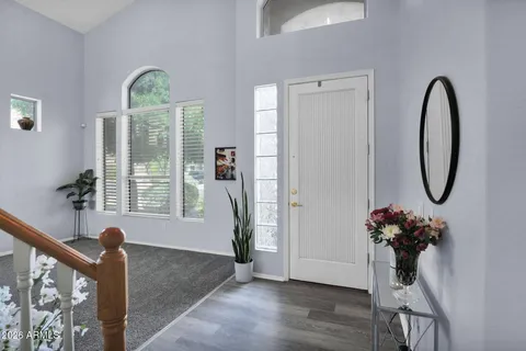 a view of a livingroom with furniture