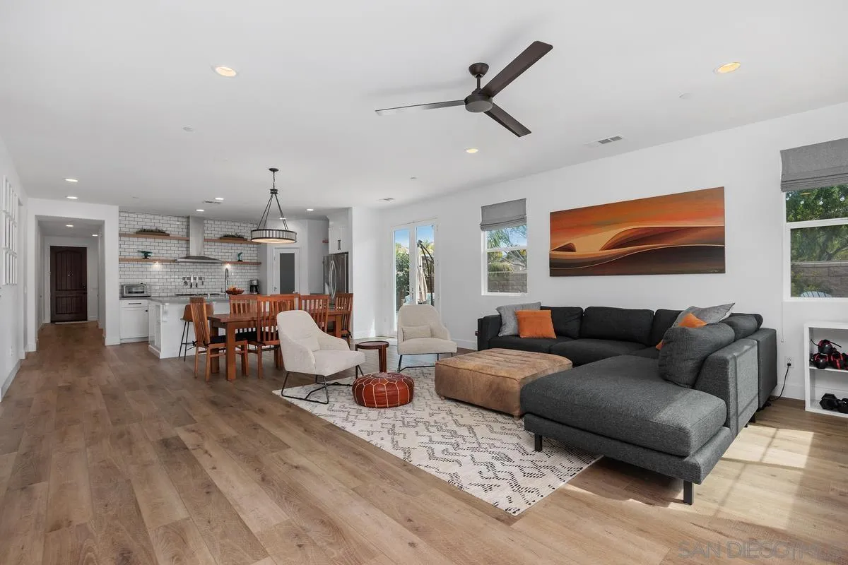 3741 Bergen Peak Place Carlsbad, CA 92010 - Photo 6 of 39 a living room with furniture and kitchen view
