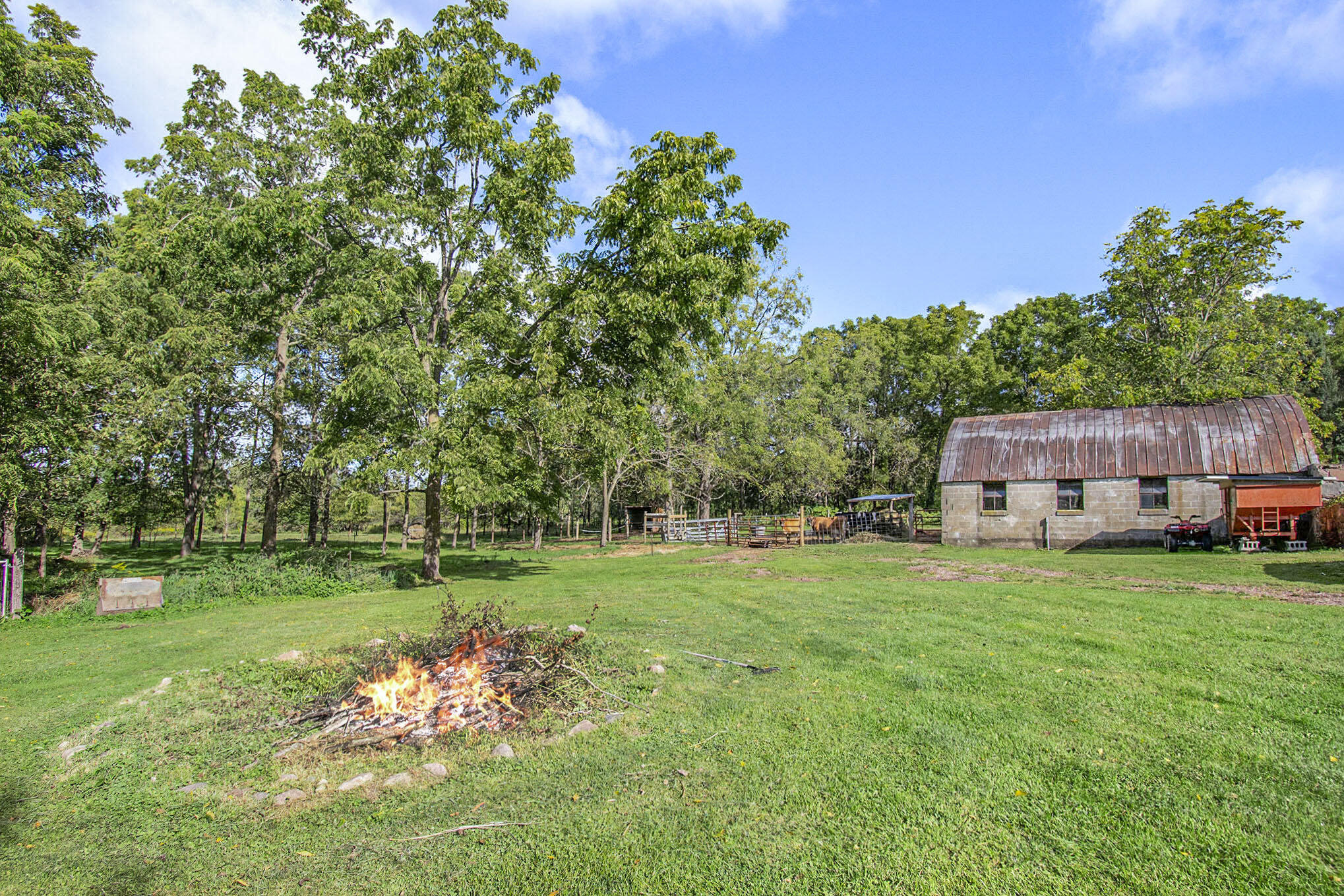 3986 Haynes Road Stockbridge, MI 49285 - Photo 26 of 35 Firepit - Barn