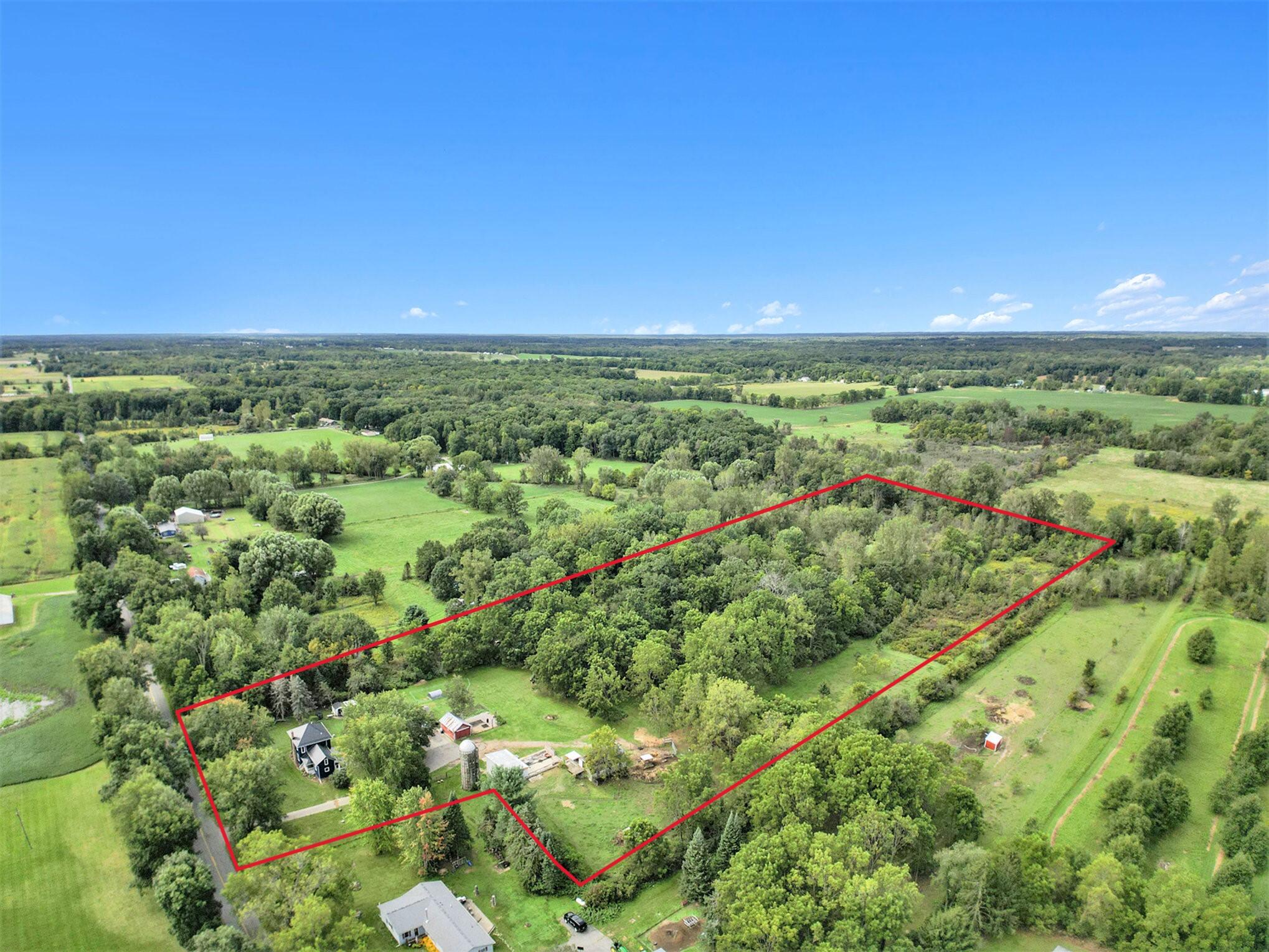 3986 Haynes Road Stockbridge, MI 49285 - Photo 31 of 35 Aerial 1 - Marked Property