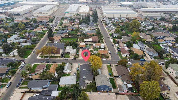 an aerial view of multiple house