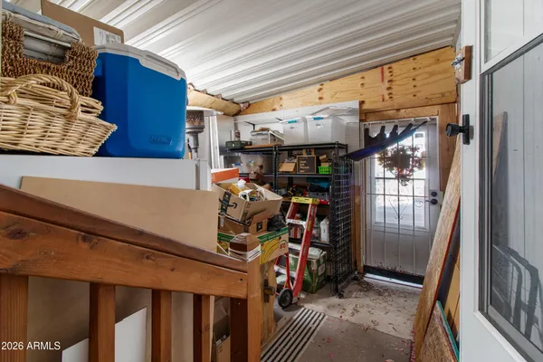 a view of storage and utility room