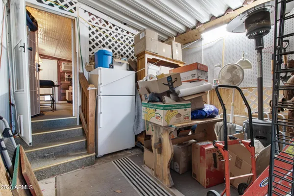 a view of storage and utility room