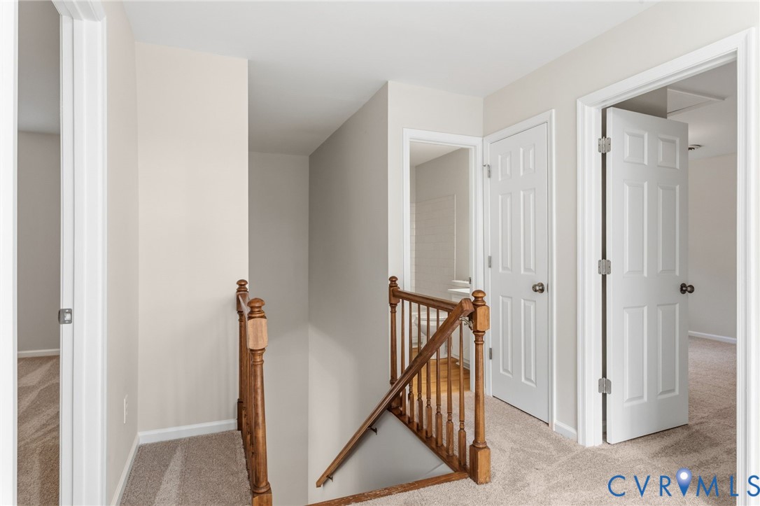 14624 Wilkinson Road Dewitt, VA 23840 - Photo 19 of 47 a view of a hallway with a door and stairs