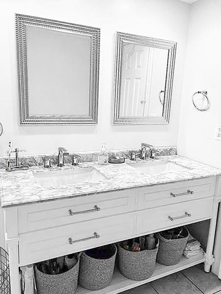 205 Stone Church Road Grindstone, PA 15442 - Photo 3 of 25 a bathroom with a granite countertop sink and a mirror