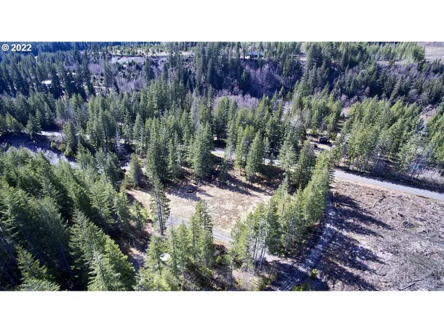 a open area of a house with a yard