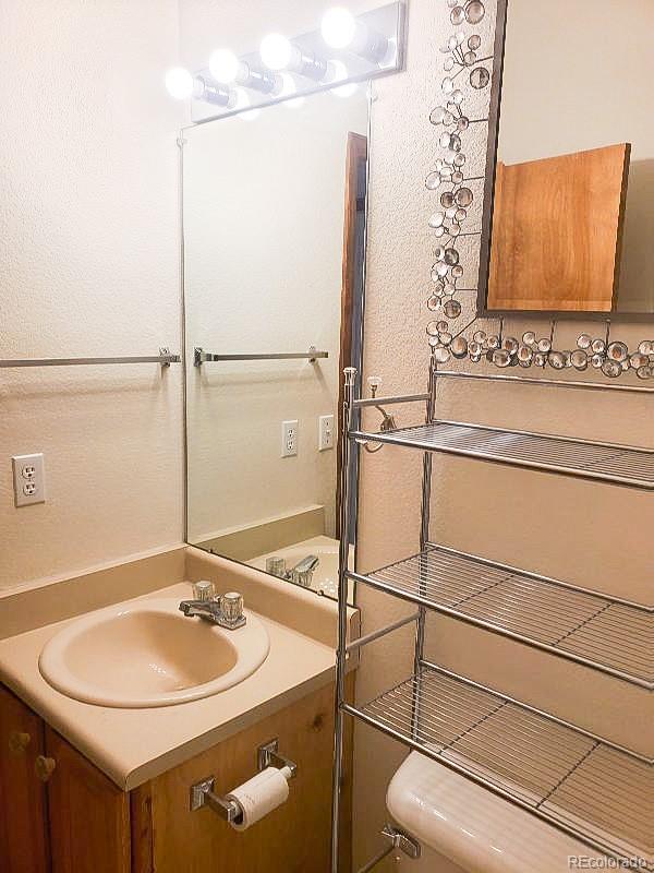 4934 South Danube Street Aurora, CO 80015 - Photo 12 of 22 a bathroom with a sink and mirror