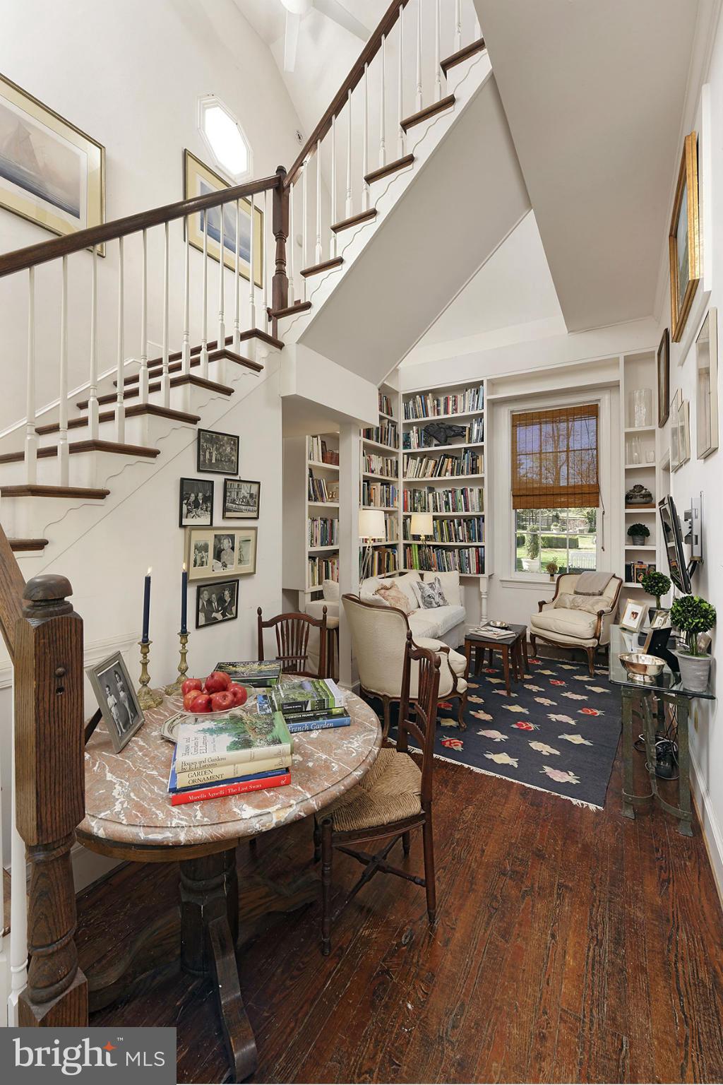 1176 Delaplane Grade Road Upperville, VA 20184 - Photo 12 of 30 Family Room w/reading nook & floor-ceiling shelves