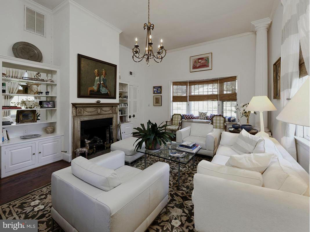 1176 Delaplane Grade Road Upperville, VA 20184 - Photo 4 of 30 Living Rm w/high ceilings,many windows & fireplace