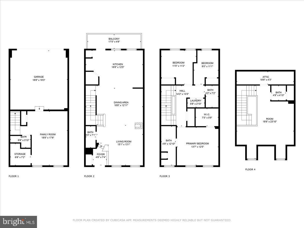 6 Maxwell Square Frederick, MD 21701 - Photo 42 of 46 4 Level Townhome Floor Plan.