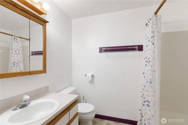 a bathroom with a sink and toilet