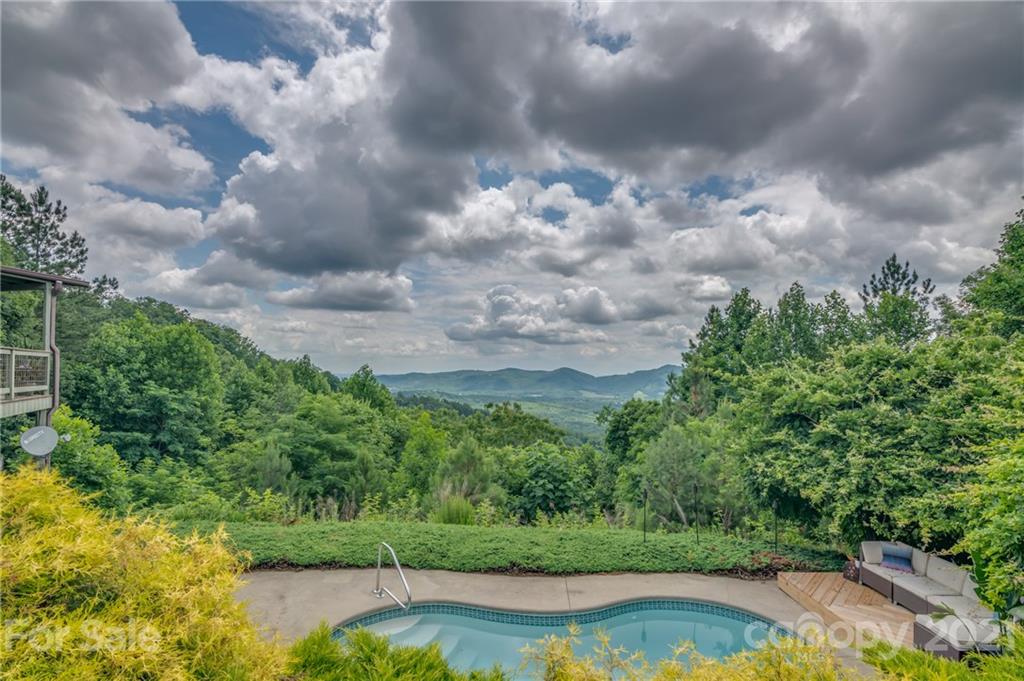 281 Big Rock Road Bostic, NC 28018 - Photo 47 of 48 a view of a swimming pool with lawn chairs and plants