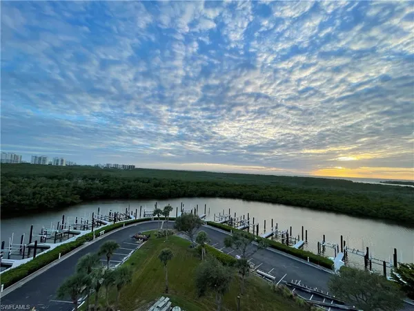 a view of lake with green space
